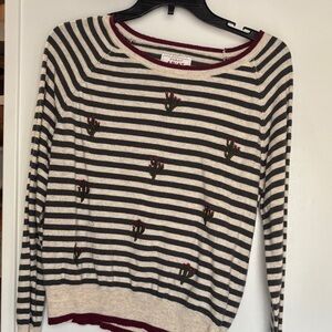 Arita Striped Sweater with Cactus Design size small